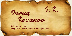 Ivana Kovanov vizit kartica